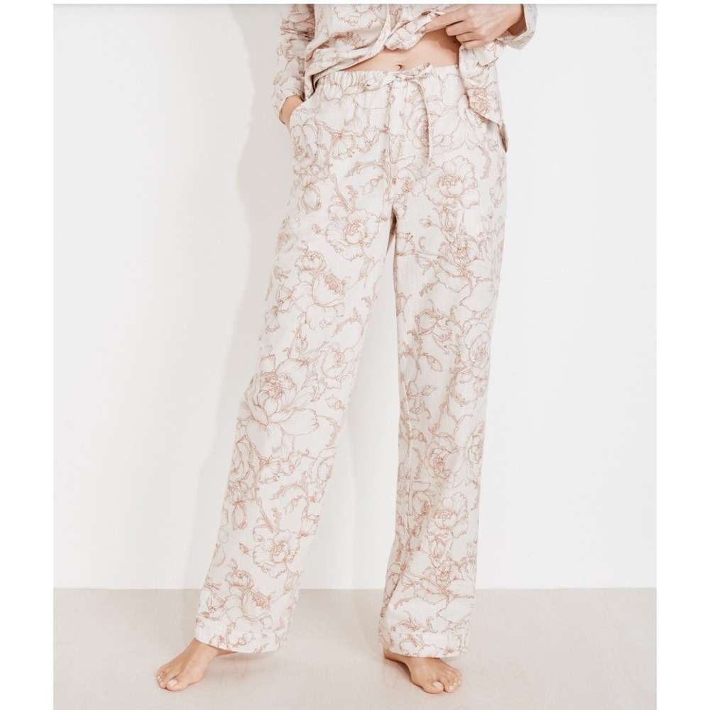 Haven Well Within Organic True‎ Cotton Floral Drawstring Pajama Pants Womens XS